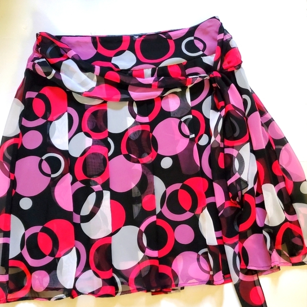 Dress Barn Pink Pleated Midi Skirt Size 14
